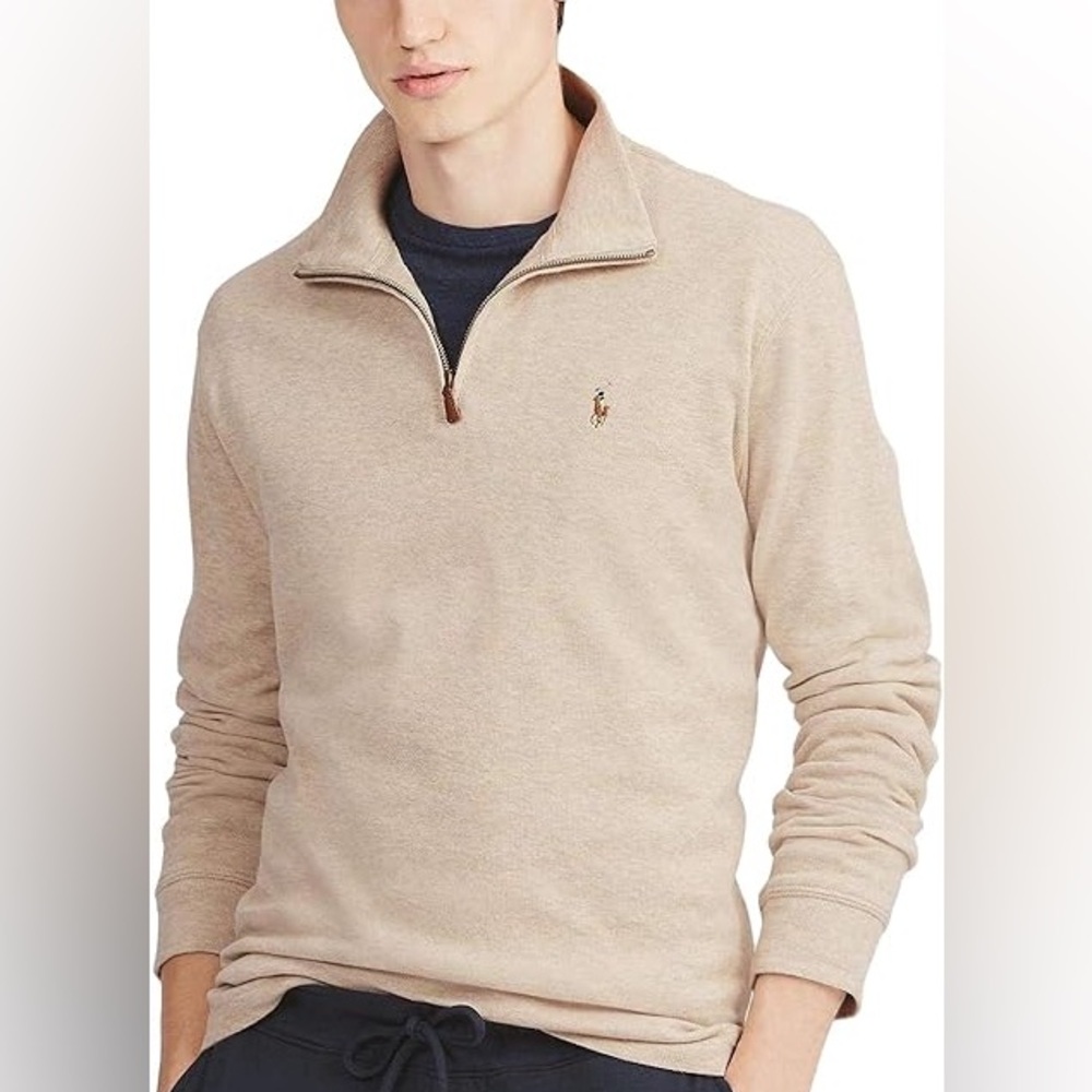 Polo Ralph Lauren Beige French Rib Half Zip